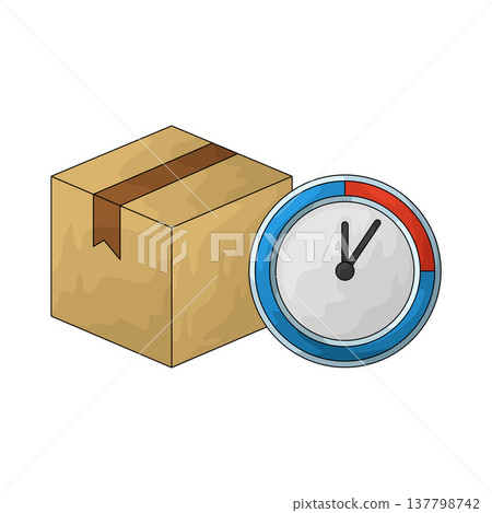 Illustration of delivery time 137798742