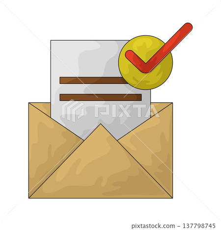 Illustration of delivery mail Illustration of delivery mail 137798745
