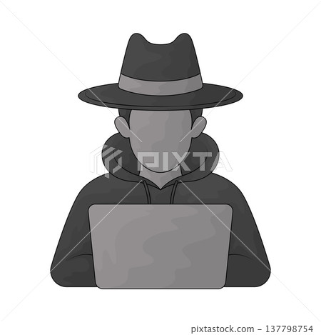 Illustration of hacker 137798754