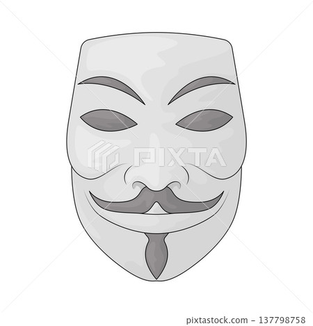 Illustration of Anonymous Mask Illustration of Anonymous Mask 137798758