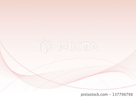 粉紅色/櫻花粉的簡約曲線波浪背景。 137798798