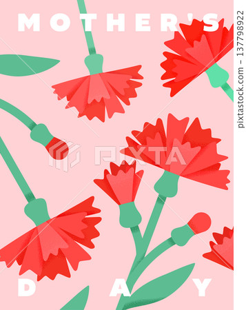 Modern carnation with grain texture Modern carnation with grain texture 137798922