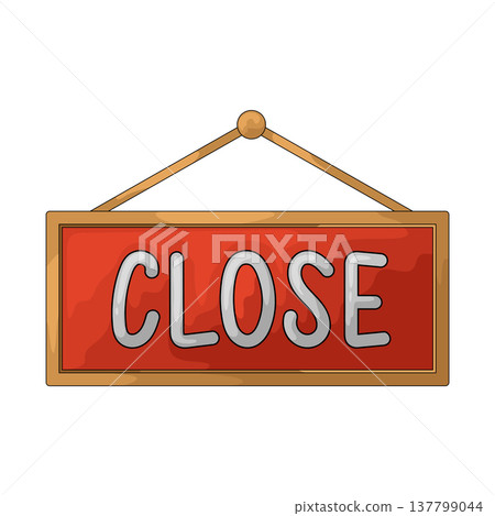 Illustration of Close Sign Illustration of Close Sign 137799044