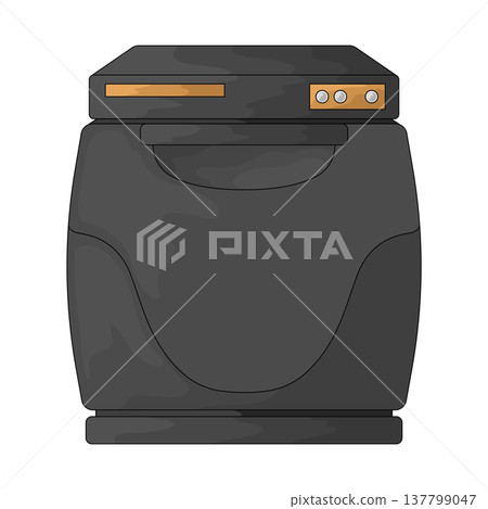 Illustration of barber towel warmer Illustration of barber towel warmer 137799047