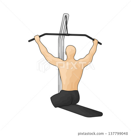 Illustration of Lat Pulldown Illustration of Lat Pulldown 137799048