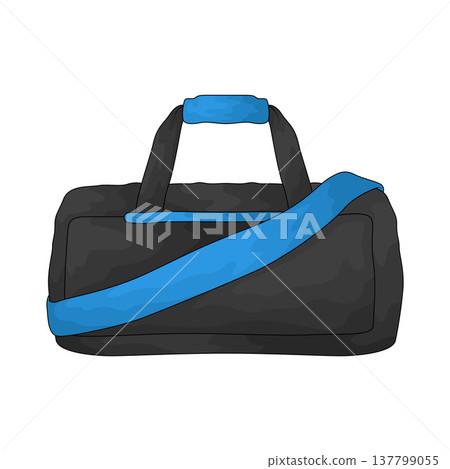 Illustration of Gym Bag Illustration of Gym Bag 137799055