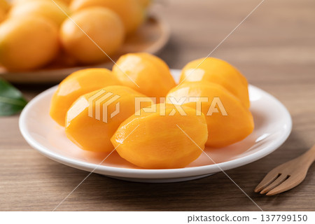 Fresh Marian plum (Mayongchid), Thai tropical fruit in summer season Fresh Marian plum (Mayongchid), Thai tropical fruit in summer season 137799150