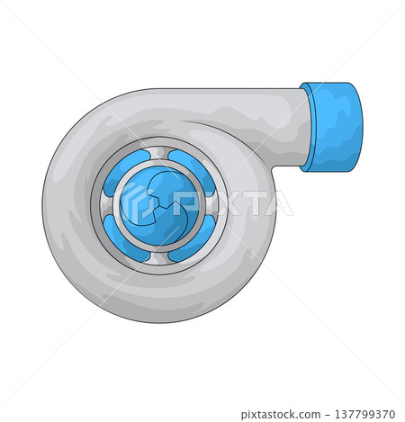 Illustration of Turbocharger 137799370