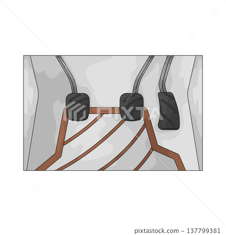 Illustration of Pedals System Metic Illustration of Pedals System Metic 137799381