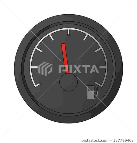 Illustration of Fuel Gauge Illustration of Fuel Gauge 137799402