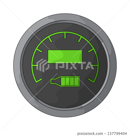 Illustration of Battery Gauge Illustration of Battery Gauge 137799404