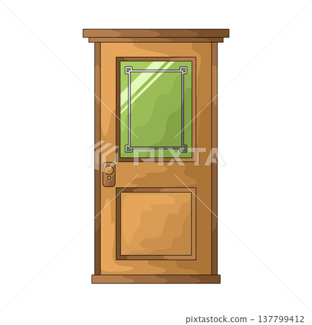 Illustration of Barber Shop Door Illustration of Barber Shop Door 137799412