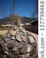 Stacked stones under blue sky 137799468