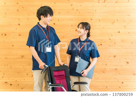 Care managers and occupational therapists working in nursing care facilities and day care centers 137800259