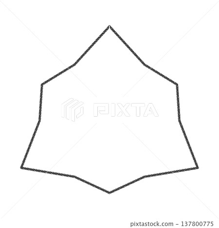 Hand-drawn chalk-style figure, 3 thorns 137800775