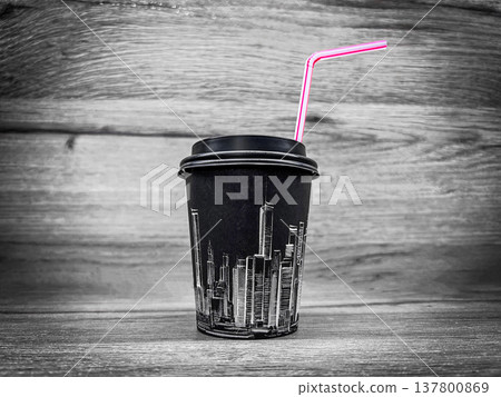 Cardboard cup of coffee Cardboard cup of coffee 137800869
