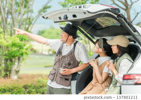 Drive, family trip, family traveling by car 137801211