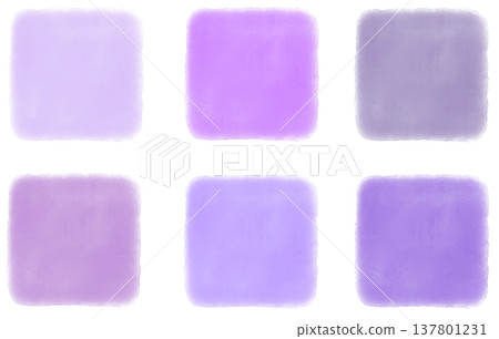 Set of colorful purple watercolor squares Set of colorful purple watercolor squares 137801231