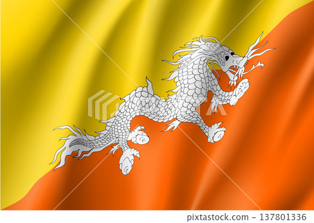 Butane national flag. Patriotic symbol in official country colors. Illustration of Asian state flag. Vector icon Butane national flag. Patriotic symbol in official country colors. Illustration of Asian state flag. Vector icon 137801336