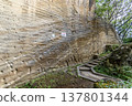 Bouldering route on the rocky peaks of Takatori-yama, Ushiro-Asama. 137801344