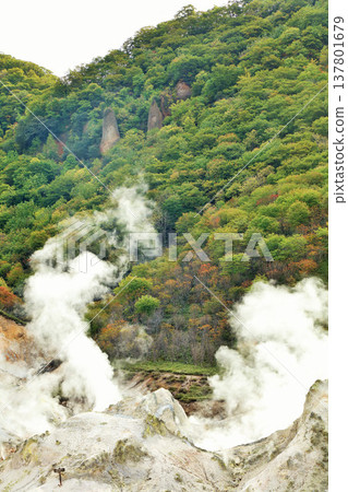 北海道登別地獄谷風景 北海道登別地獄谷風景 137801679