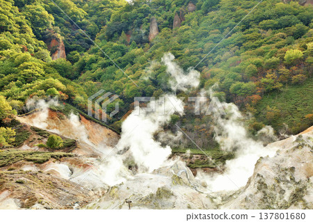 北海道登別地獄谷風景 北海道登別地獄谷風景 137801680