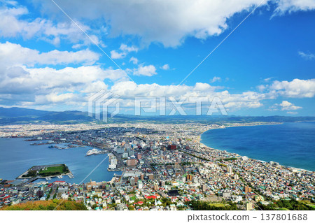 Hokkaido Autumn blue sky Scenery from Hakodate Hokkaido Autumn blue sky Scenery from Hakodate 137801688