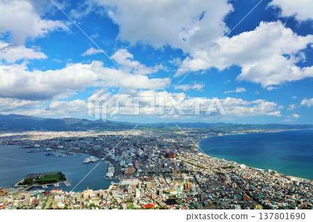 Hokkaido Autumn blue sky Scenery from Hakodate 137801690