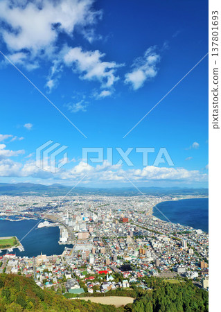 Hokkaido Autumn blue sky Scenery from Hakodate Hokkaido Autumn blue sky Scenery from Hakodate 137801693