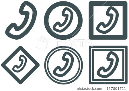 Simple phone icon Simple phone icon 137801721