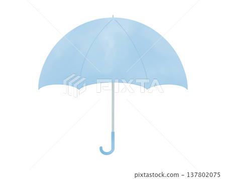 Muted blue watercolor umbrella Simple weather illustration Muted blue watercolor umbrella Simple weather illustration 137802075