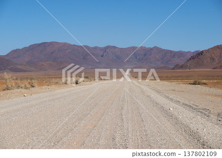 gravel road in Namibia 137802109
