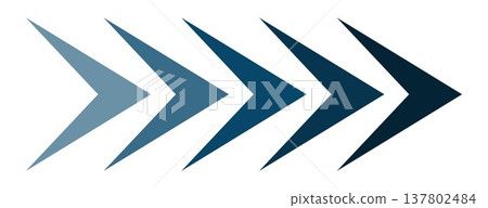 Abstract arrow set with gradient blue arrows pointing forward isolated. Modern direction arrow icons collection for navigation, progress, movement, interface design, infographic digital UI elements. Abstract arrow set with gradient blue arrows pointing forward isolated. Modern direction arrow icons collection for navigation, progress, movement, interface design, infographic digital UI elements. 137802484