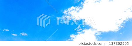 A simple landscape of blue sky and clouds A simple landscape of blue sky and clouds 137802905