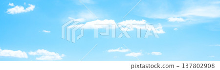 A simple landscape of blue sky and clouds A simple landscape of blue sky and clouds 137802908