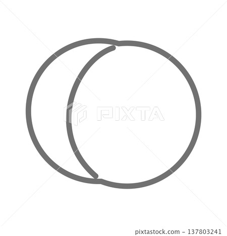 桃子線條藝術圖標（輪廓） 137803241