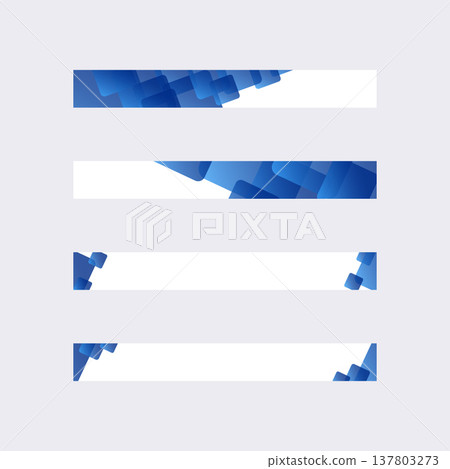 Blue gradient geometric abstract banner background and frame set (4 pieces), perfect for business and technology. Blue gradient geometric abstract banner background and frame set (4 pieces), perfect for business and technology. 137803273