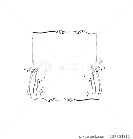 Hand drawn vector abstract outline,graphic,line vintage celebration ornament party frame in drawing elegant style.Elegant decoration vintage outline design isolated.Birthday,Christmas,Party frame. Hand drawn vector abstract outline,graphic,line vintage celebration ornament party frame in drawing elegant style.Elegant decoration vintage outline design isolated.Birthday,Christmas,Party frame. 137803511