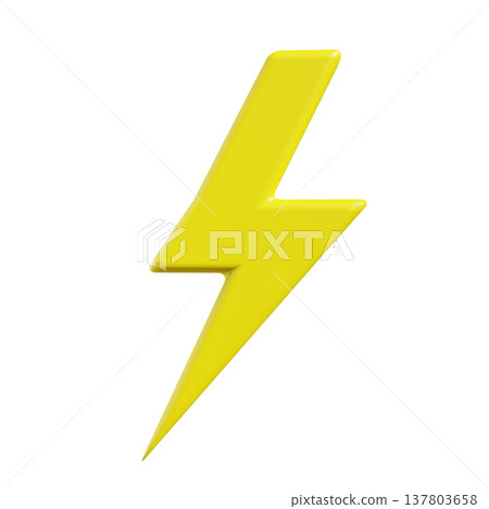 Yellow lightning icon Yellow lightning icon 137803658