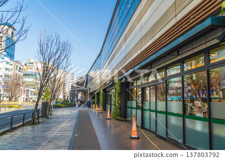 Tokyo cityscape: Musashi-Sakai Station north exit Tokyo cityscape: Musashi-Sakai Station north exit 137803792