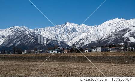 Mt. Goryu in winter, Northern Alps 137803797
