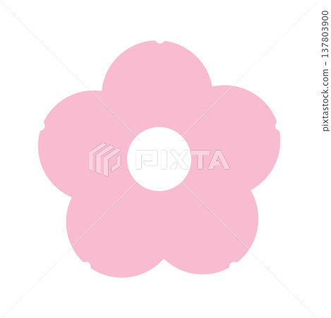 Simple flat icon of cherry blossoms, a gentle pink spring illustration. Simple flat icon of cherry blossoms, a gentle pink spring illustration. 137803900