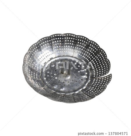 a steel basket for steaming 137804571