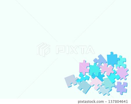 Simple puzzle piece background material 137804641