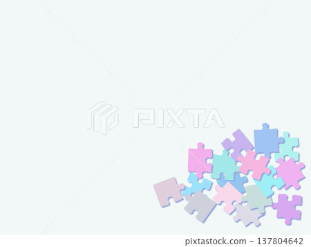 Simple puzzle piece background material 137804642