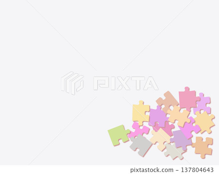 Simple puzzle piece background material 137804643