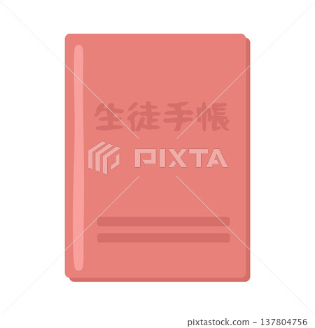 Pink student handbook (illustration) Pink student handbook (illustration) 137804756