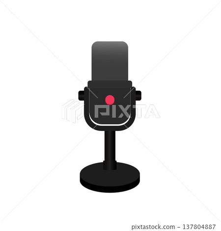 Microphone for streaming | Simple desktop stand microphone - square shape Microphone for streaming | Simple desktop stand microphone - square shape 137804887