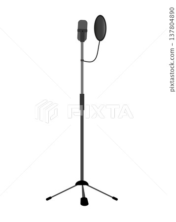 附防噴罩的直立式麥克風 | 錄音用品 137804890