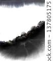 a view of the mountain ridge in the style of an ink painting 137805175